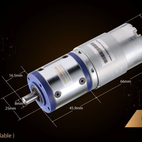 103RPM 12V Planetary GearMotors , Output 2.9Nm , rear shaft , all metal gears