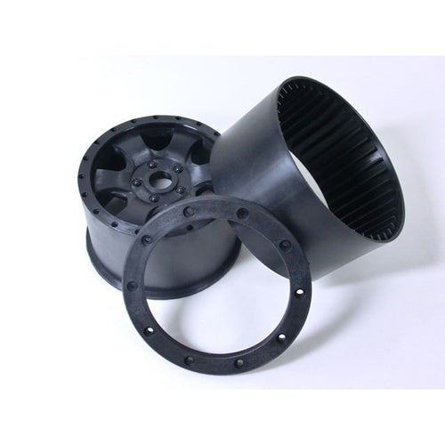 160mm x 85mm Black Beadlock Tire (Pair)