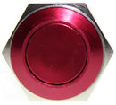 Botón Pulsador Metálico de 16mm (Rojo Carmesí)