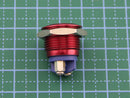 Botón Pulsador Metálico de 16mm (Rojo Carmesí)