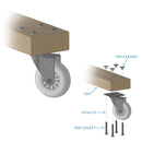2,9'' schwenkbares Lenkrollenrad 
