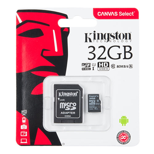 Tarjeta de Memoria Kingston SD/MicroSD de 32 GB con Adaptador