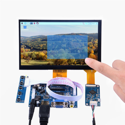 Kit de Bricolaje de Pantalla Táctil LCD HDMI 7" 1024x600 para Raspberry Pi
