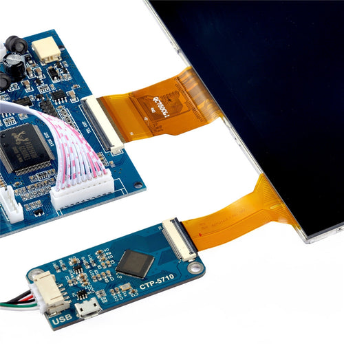 Kit de Bricolaje de Pantalla Táctil LCD HDMI 7" 1024x600 para Raspberry Pi