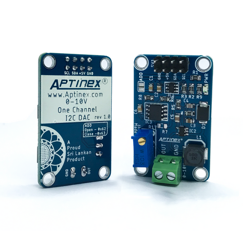 Aptinex DAC Module DA1C010BI I2C Digital to Analog 0-10V MCP4725
