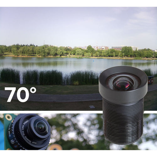 Arducam 70 Degree M12 Lens Bundle for Raspberry Pi HQ Camera, w/ Tripod & Cable