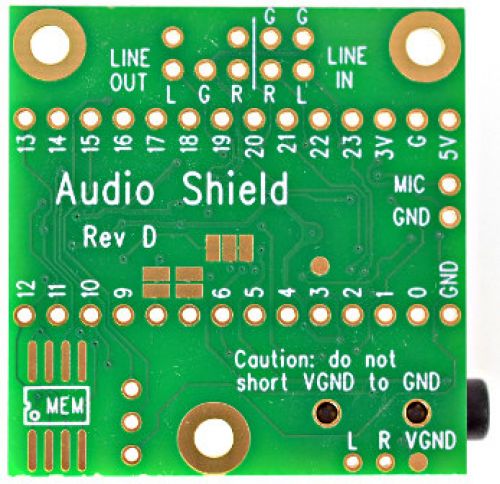 Carte adaptateur audio pour Teensy 4.x