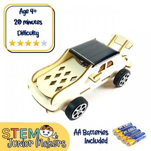 Kit STEM de voiture en bois à énergie solaire Cytron DIY