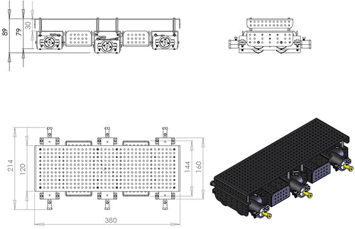 Dagu Wild Thumper 6WD All Terrain Chassis (Black, 75:1)