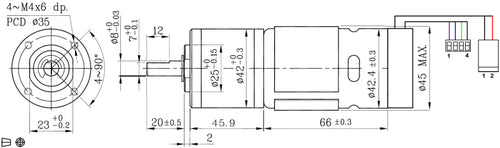 Devantech 24V, 49:1 Gear Motor w/ Encoder