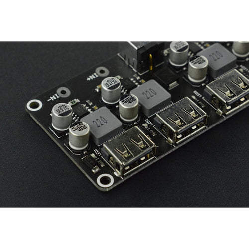 DFRobot 4-Wege Schnelllademodul 3-12V (kompatibel mit RPi 4B & Jetson Nano)