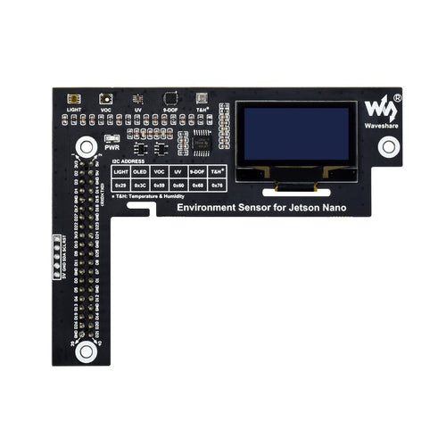 Sensores Ambientales I2C para Jetson Nano c/ Pantalla OLED de 1,3 pulg Waveshare