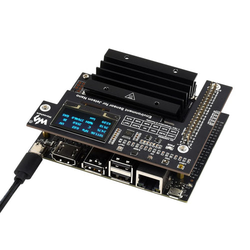 Sensores Ambientales I2C para Jetson Nano c/ Pantalla OLED de 1,3 pulg Waveshare