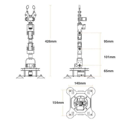 Hiwonder xArm UNO Robotic Arm with Arduino Development Sensor Kit