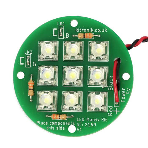 Kit de lampe matricielle LED ronde 5V Kitronik