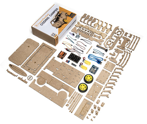 LearnThruTech Coding Camper Kit | Build Your Own Remote Control Van | Eco-Friendly Educational Robotics