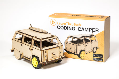 LearnThruTech Coding Camper Kit | Build Your Own Remote Control Van | Eco-Friendly Educational Robotics
