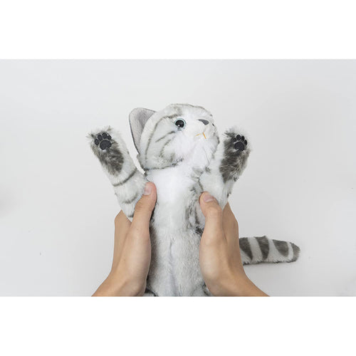 Trendmaster Interactive Plush Robot Cat Gray Stripes