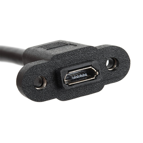 USB-Micro-B-Verlängerungskabel für Schalttafeleinbau (6 Zoll)