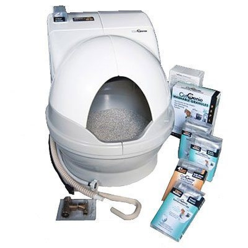 Petnovations CatGenie 120 Self-Flushing Self Washing Cat Litter Box (Tuxedo)