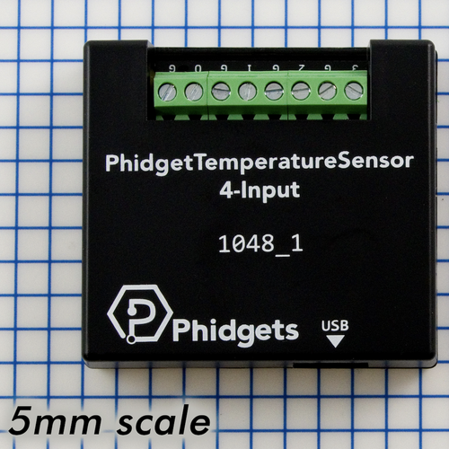 Interface thermocouple USB à 4 entrées PhidgetTemperatureSensor avec boîtier