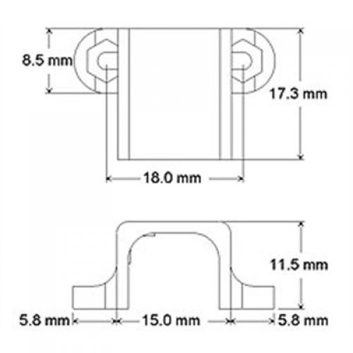 Pololu Micro Metal Gearmotor Mounting Bracket (Extended-Pair)