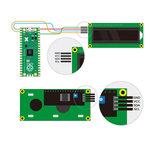 Raspberry Pi Pico Starter Kit w/ Breadboard, LED, Motion Sensor Display & More