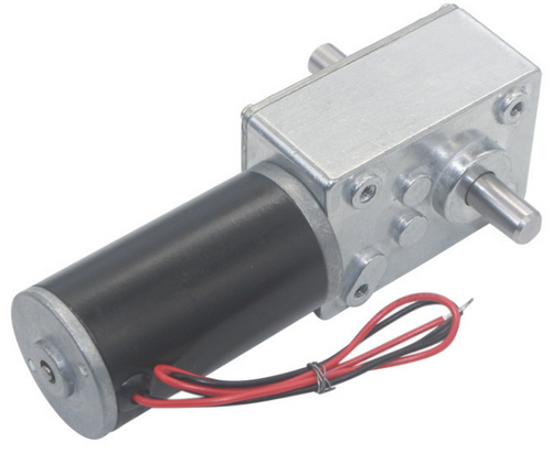 24V 470RPM High Torque Dual Shaft 31D Motor with Worm Gear Reduction