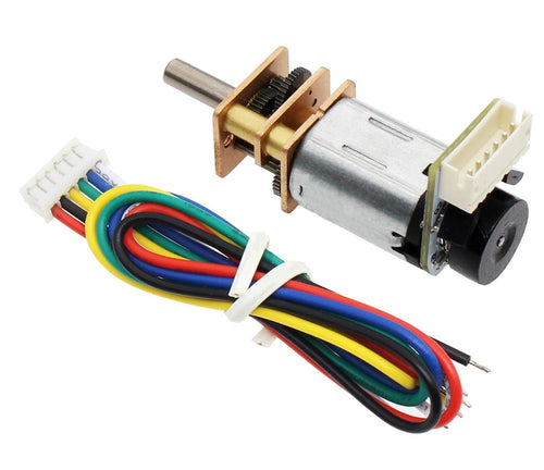 12V Micro Metal gearmotor w/ Encoder & cable, 440rpm