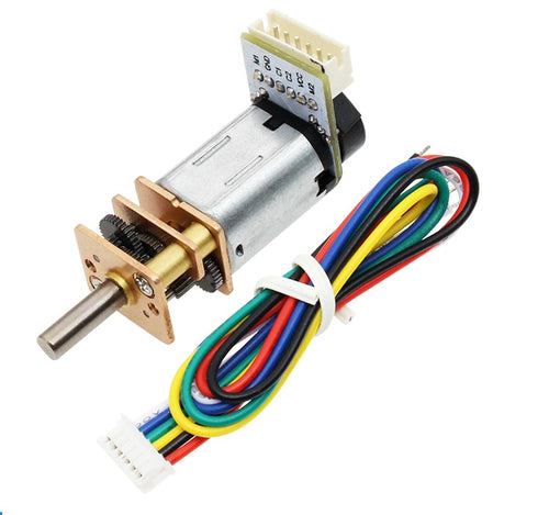 12V Micro Metal gearmotor w/ Encoder & cable, 440rpm