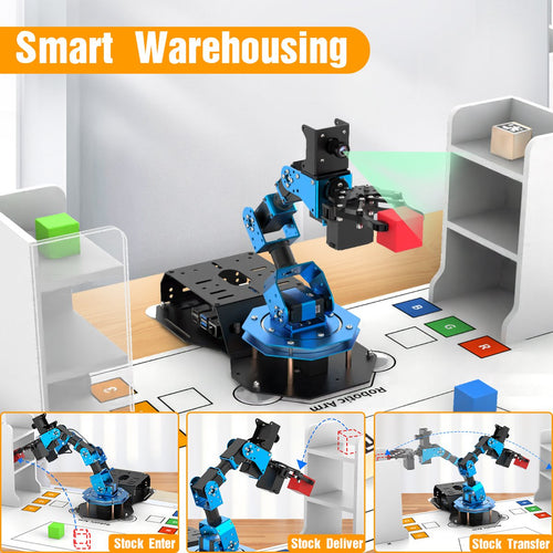 Hiwonder ArmPi FPV AI Vision Raspberry Pi 4B 4GB ROS Robotic Arm with Python Open Source