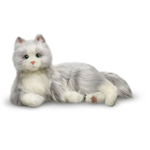Chat Robot Interactif Blanc et Argent Ageless Innovations
