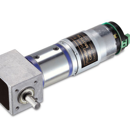 Spiral Bevel Gear Motor 12VDC 56RPM 4.5Nm Ball Bearings