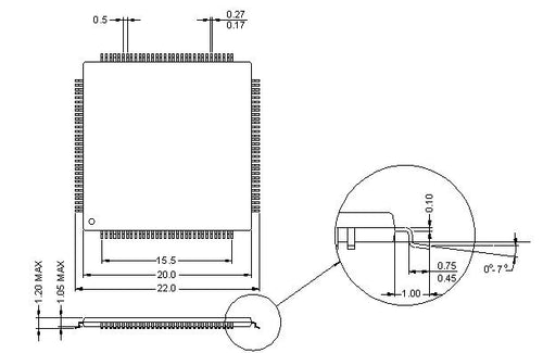 Octal UART with 256 Byte TX/RX FIFO, 80-pin TQFP - 60pcs Bundle