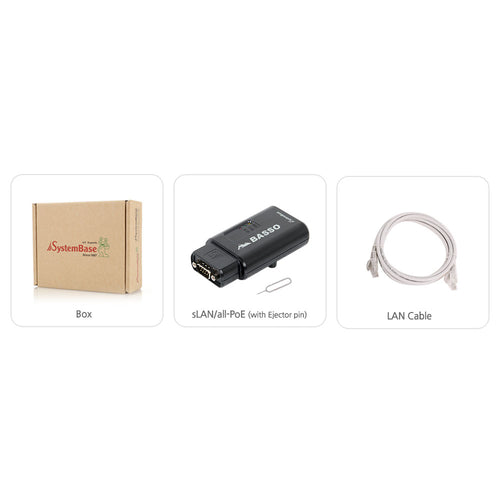 [SystemBase sLAN/all-PoE] RS232/422/485 to Ethernet-PoE(Power over Ethernet)