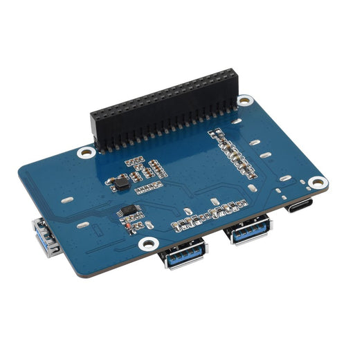 HAT HUB para Raspberry Pi c/ 4 puertos USB 3.2 Gen1 de Waveshare