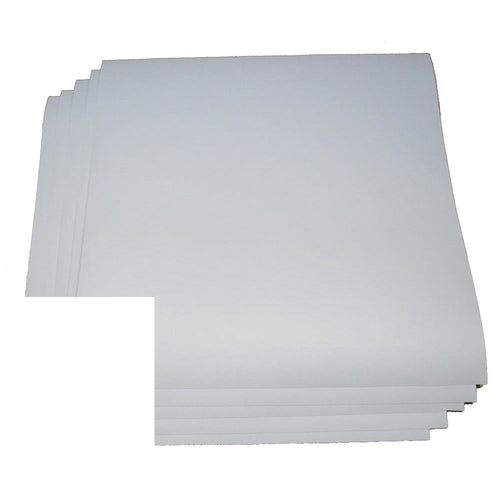 Feuille de Vinyle Adhésive Permanent Blanche12" x 24" (5pk)