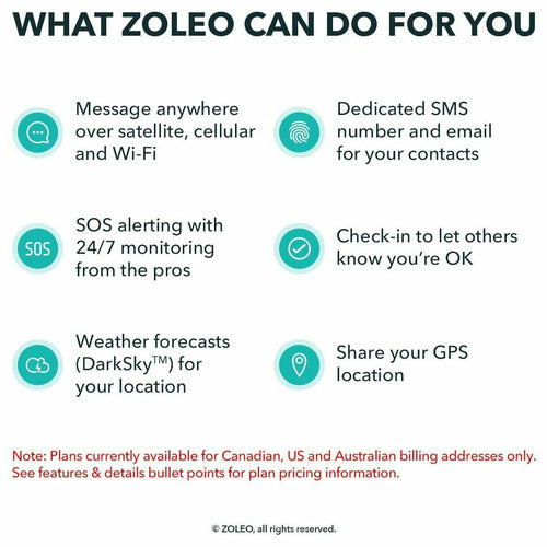 ZOLEO Satellite Communicator – Two-Way Global SMS Text Messenger & Email, Emergency SOS Alerting, Check-in & GPS Location